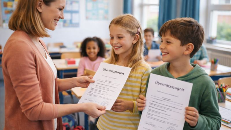 Ausgabe Übertrittszeugnis